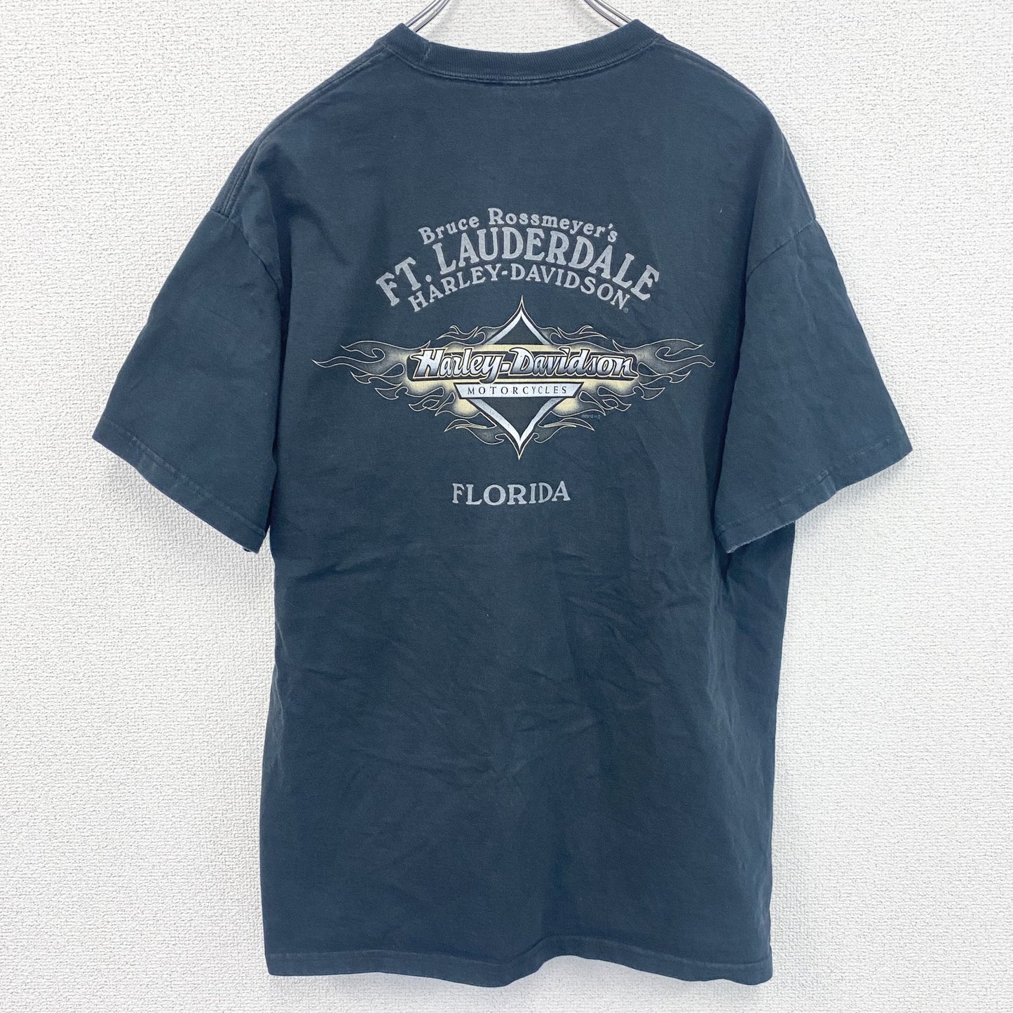 HARLEY DAVIDSON　ハーレーダビッドソン　半袖プリントTシャツ　黒　ブラック　Lサイズ