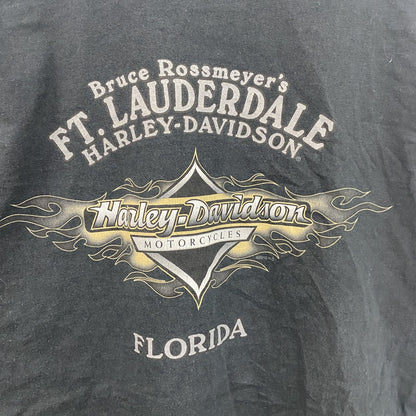 HARLEY DAVIDSON　ハーレーダビッドソン　半袖プリントTシャツ　黒　ブラック　Lサイズ