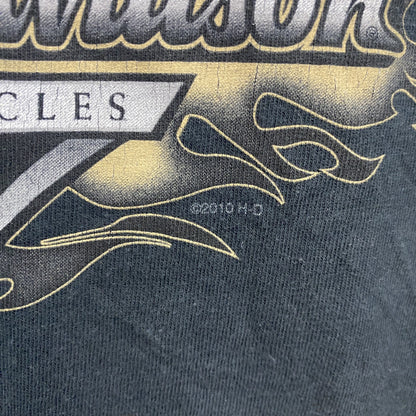 HARLEY DAVIDSON　ハーレーダビッドソン　半袖プリントTシャツ　黒　ブラック　Lサイズ