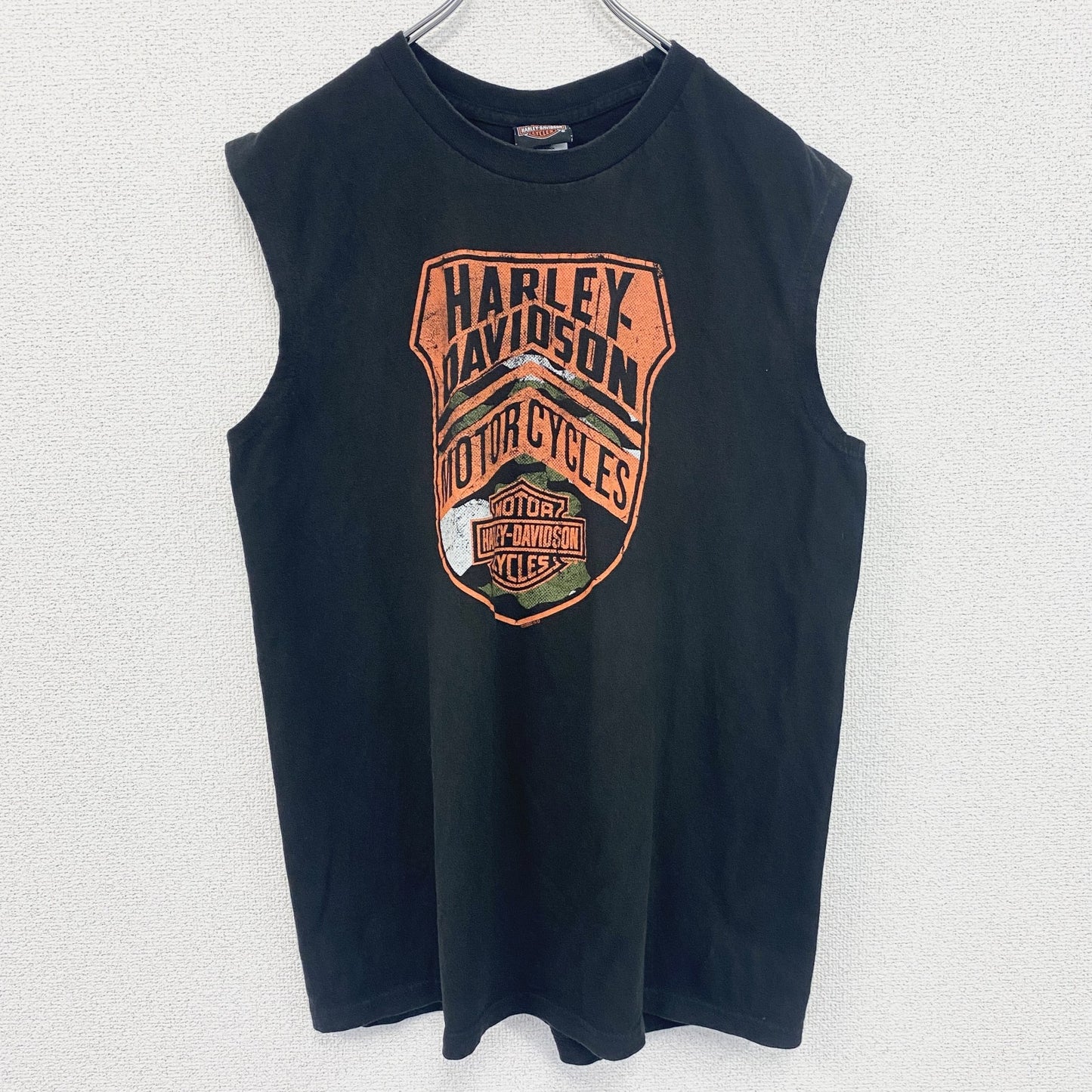 HARLEY DAVIDSON　ハーレーダビッドソン　タンクトップ/ノースリーブ　黒　ブラック　Lサイズ