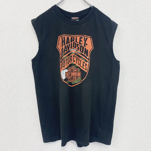 HARLEY DAVIDSON　ハーレーダビッドソン　タンクトップ/ノースリーブ　黒　ブラック　Lサイズ