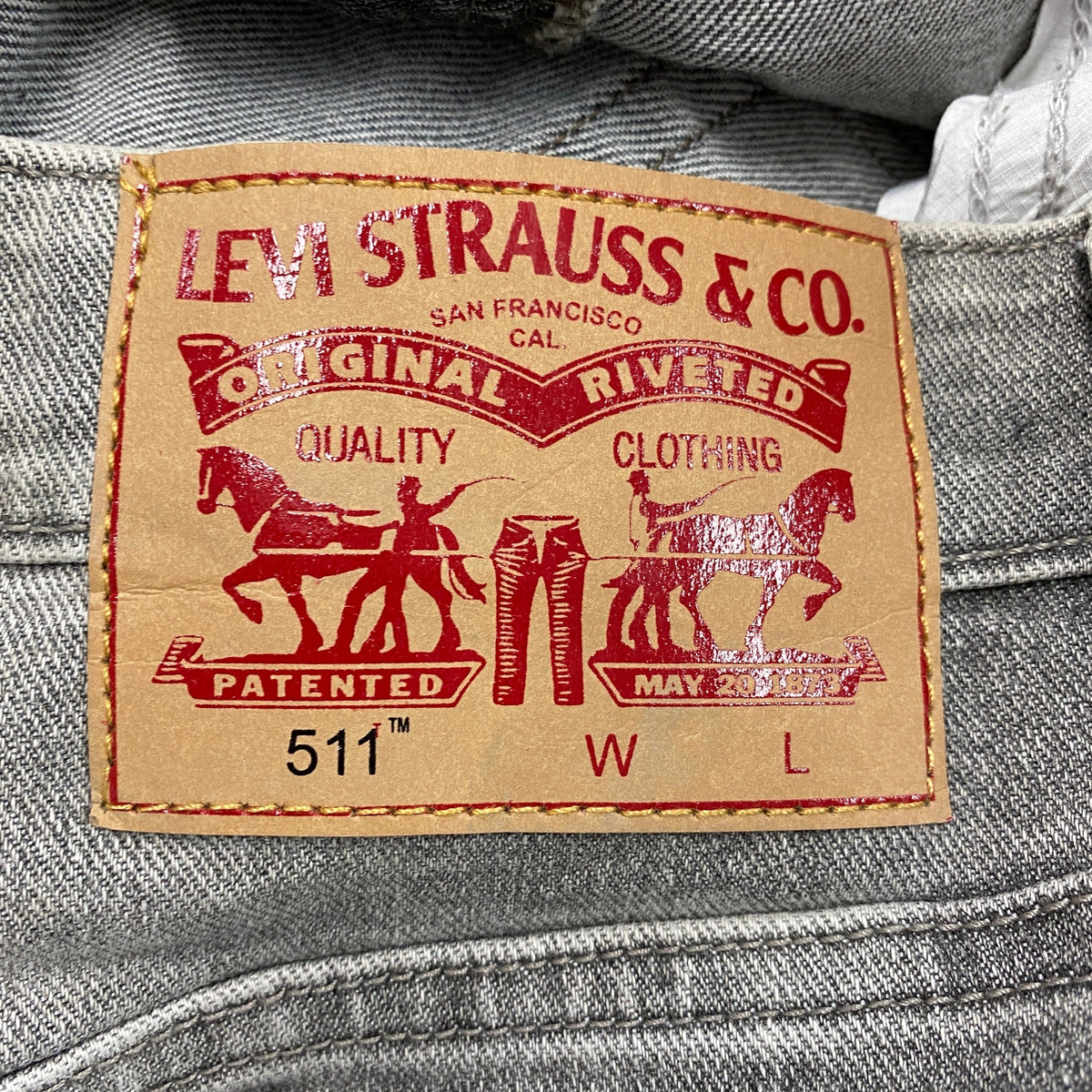 Levi's　リーバイス　511　ブラックデニムパンツ/ジーンズ　ジップフライ　黒　ブラック　W34サイズ　古着
