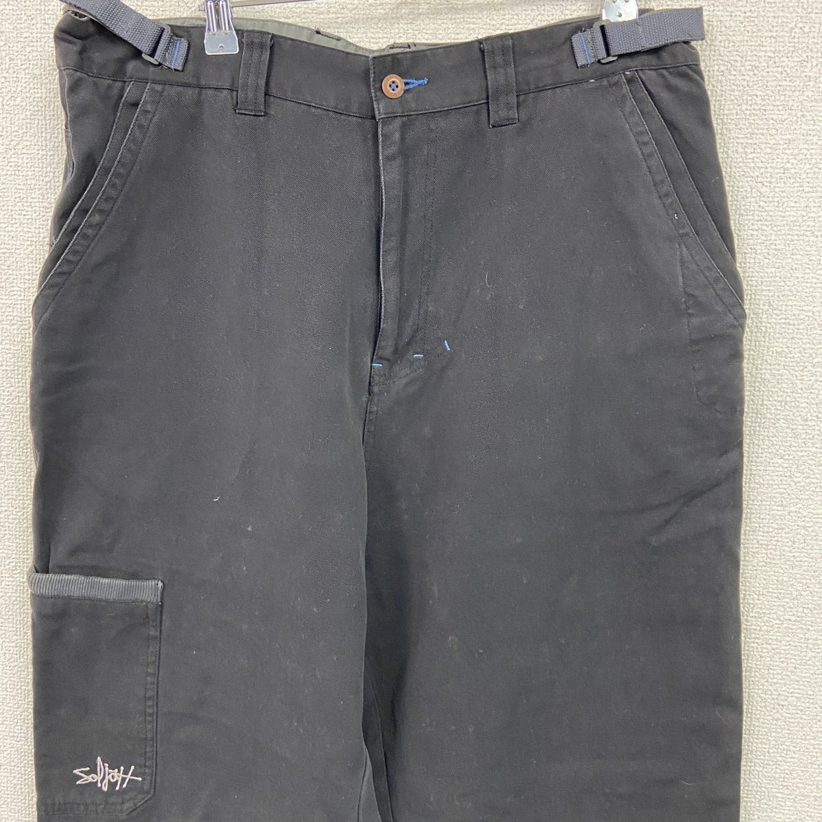SOLJAH　ソルジャー　ワークパンツ/チノパンツ　ジップフライ　ストリート　黒　ブラック　XLサイズ　 古着
