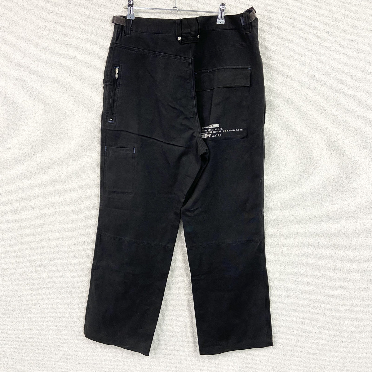 SOLJAH　ソルジャー　ワークパンツ/チノパンツ　ジップフライ　ストリート　黒　ブラック　XLサイズ　 古着