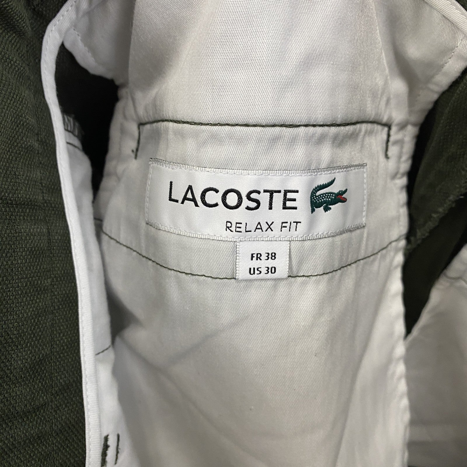 LACOSTE　ラコステ　チノパン　スラックス　カーキ　30サイズ　古着