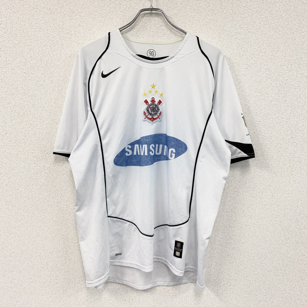 NIKE　ナイキ　Corinthians　コリンチャンス　フットボールユニフォーム　ゲームシャツ　白　ホワイト　Lサイズ　古着