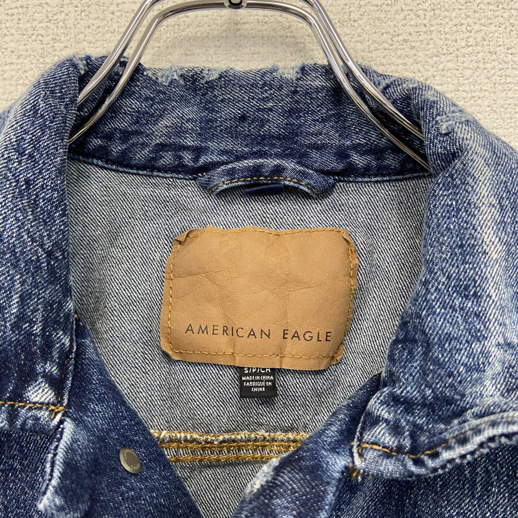 AMERICAN EAGLE　アメリカンイーグル　4thタイプ　デニムジャケット/Gジャン　インディゴ　Sサイズ　古着