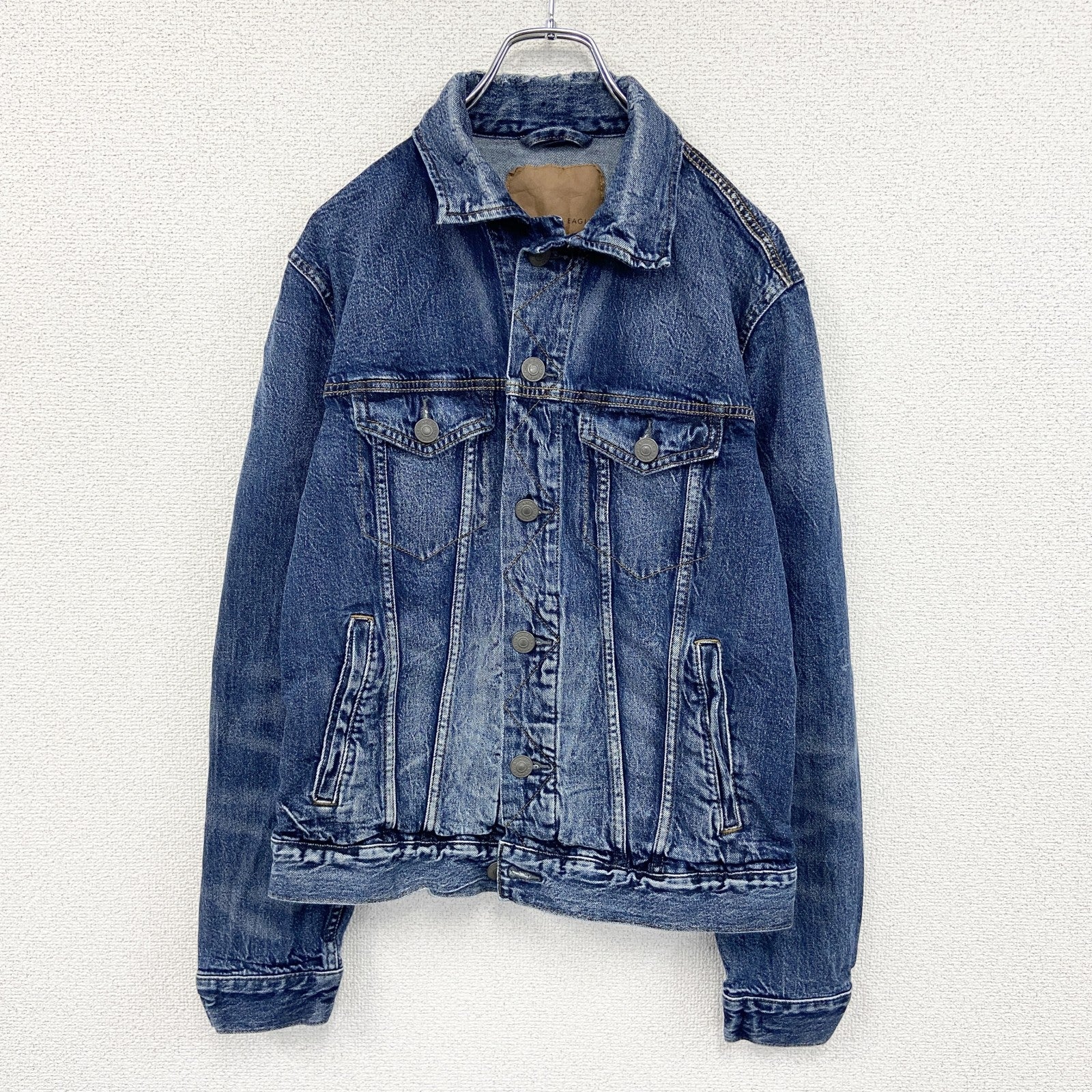 AMERICAN EAGLE　アメリカンイーグル　4thタイプ　デニムジャケット/Gジャン　インディゴ　Sサイズ　古着