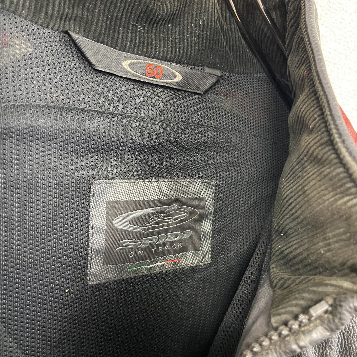 SPIDI　レザージャケット　ライディングジャケット　レーシングスーツ　黒　ブラック　50サイズ