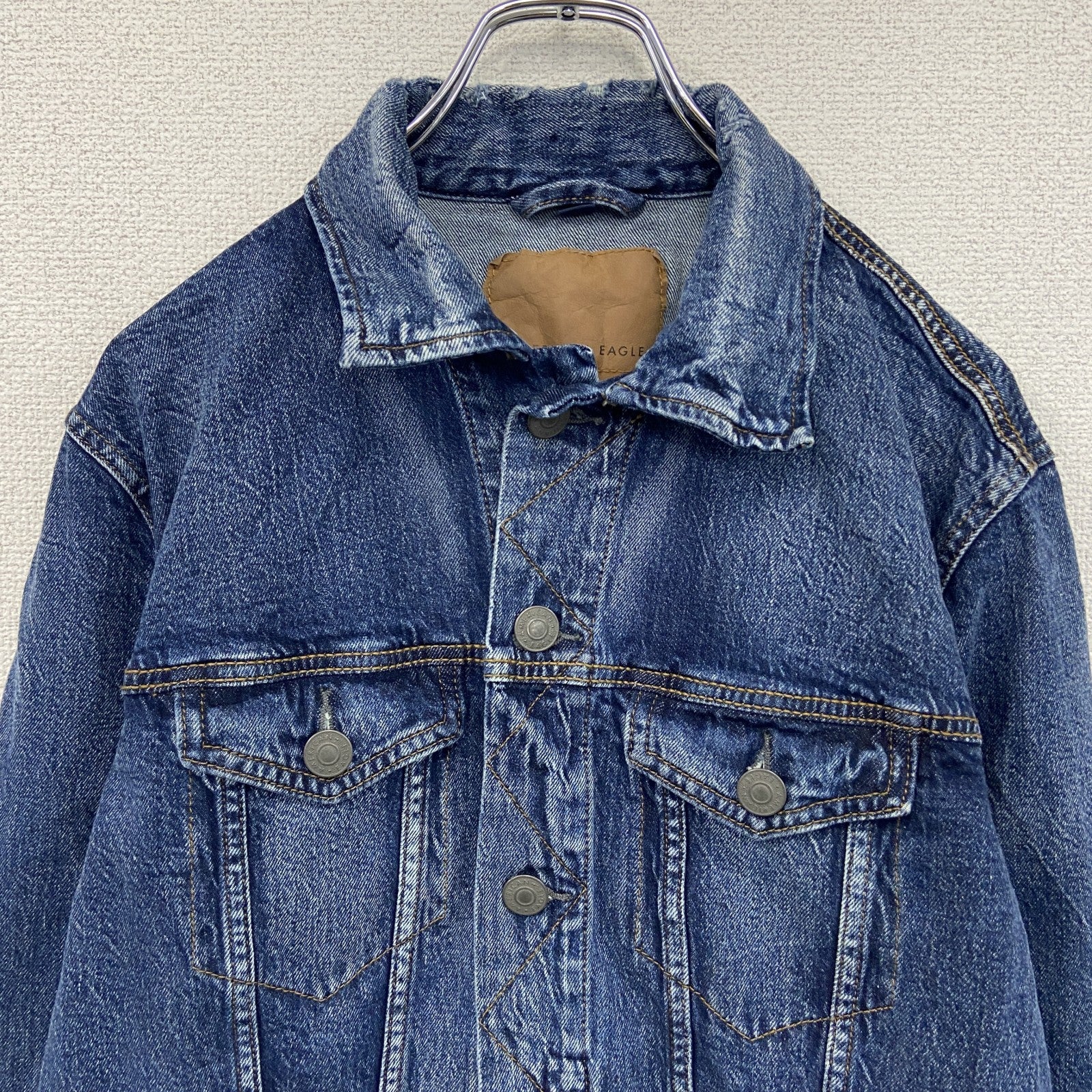 AMERICAN EAGLE　アメリカンイーグル　4thタイプ　デニムジャケット/Gジャン　インディゴ　Sサイズ　古着