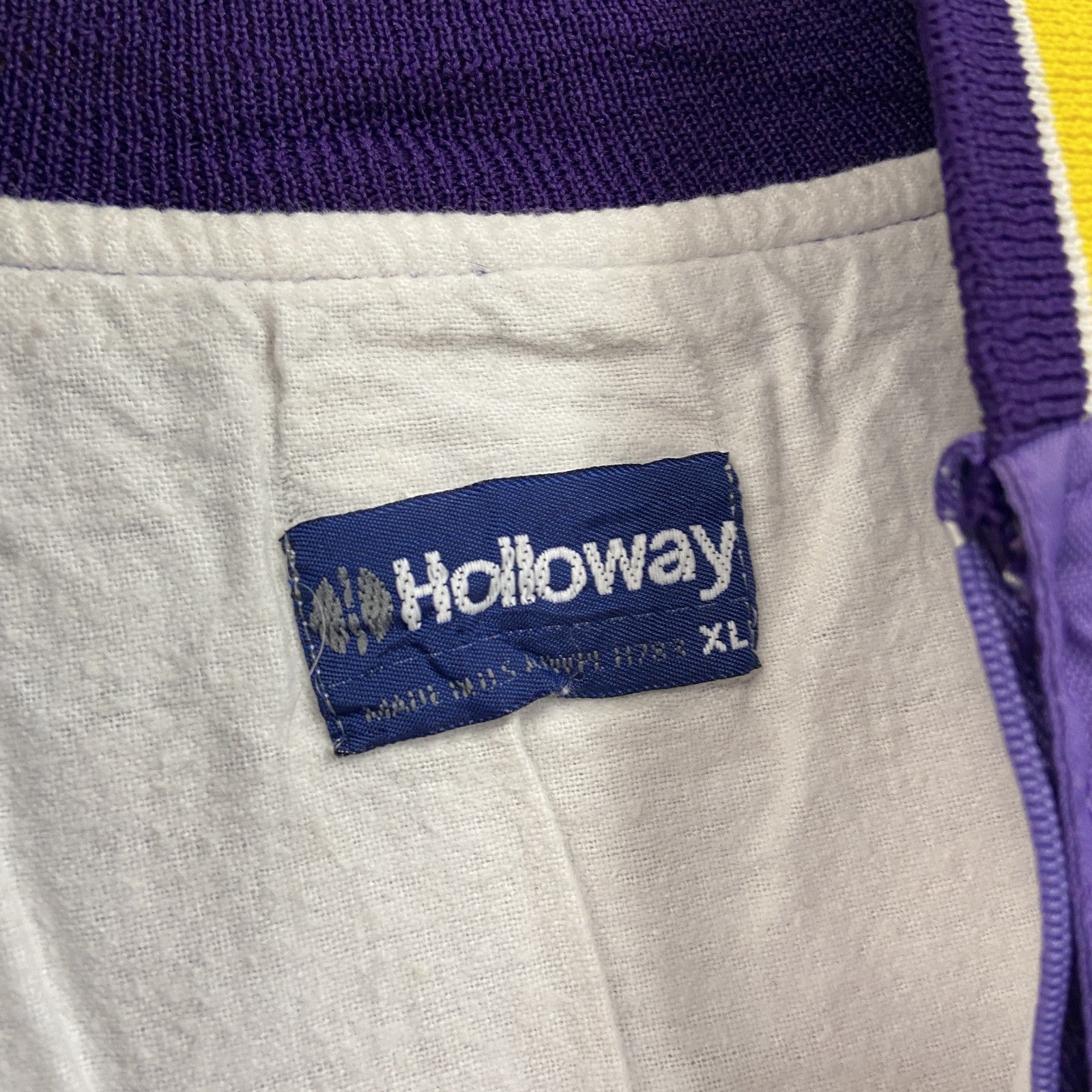 ～90s　Holloway　ホロウェイ　アノラックパーカー　レイカーズカラー　ヴィンテージ　紫　パープル　XLサイズ　古着