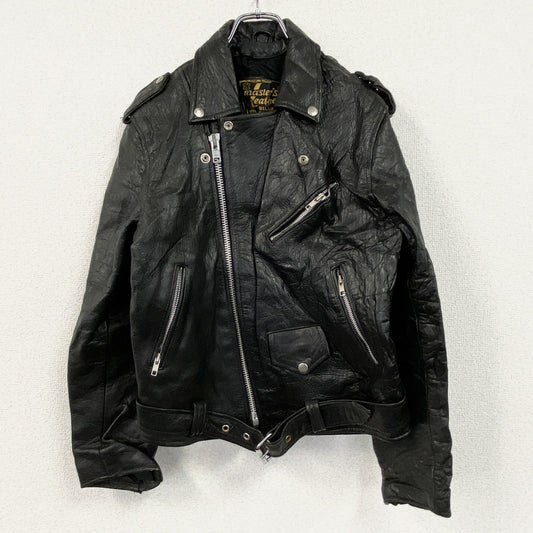 master's Leather　レザージャケット　ダブルライダースジャケット　ユーロ　黒　ブラック　42