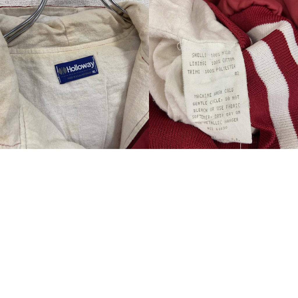 ～90s　Holloway　ホロウェイ　アノラックパーカー　アーチプリント　ヴィンテージ　赤　レッド　XLサイズ　古着
