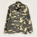 GAP　ギャップ　ユーティリティージャケット/ミリタリージャケット　リップストップ　4つポケット　カモフラ　迷彩　カーキ　XXSサイズ　古着