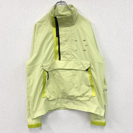 NIKE　ナイキ　プルオーバージャケット　ハーフジップ　スウッシュロゴ　黄色　イエロー　Mサイズ