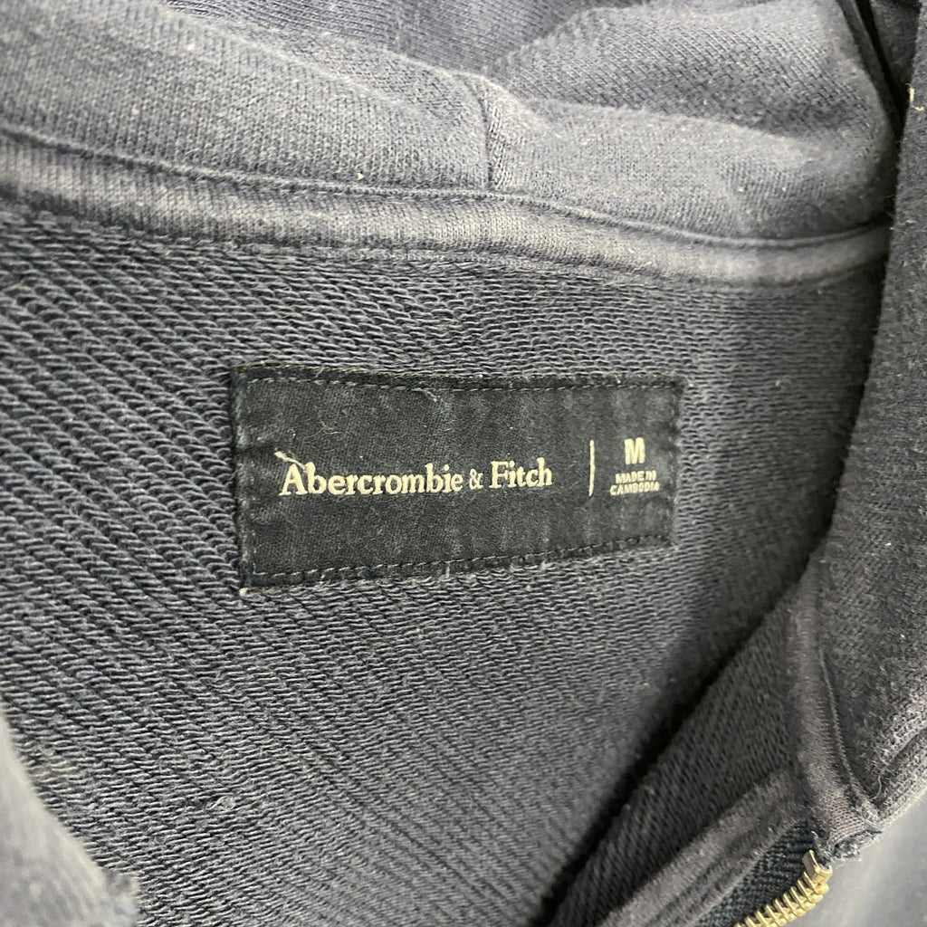 Abercrombie＆Fitch　アバクロンビー＆フィッチ　フルジップスウェットパーカー/フーディー　紺　ネイビー　Mサイズ　古着