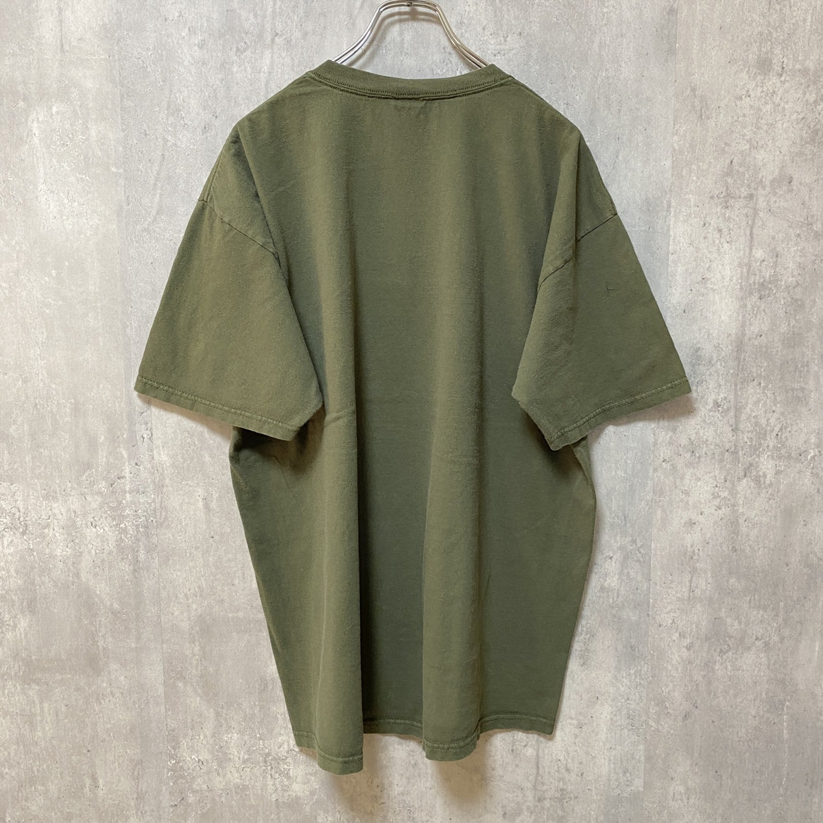 90s～　anvil　アンヴィル　半袖プリントTシャツ　アーチプリント　カプセルプリント　クルーネック　カーキ　XLサイズ　　ヴィンテージ　古着
