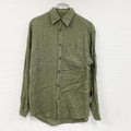 00s　OLD GAP　オールドギャップ　長袖リネンシャツ　ヴィンテージ　カーキ　Sサイズ　古着