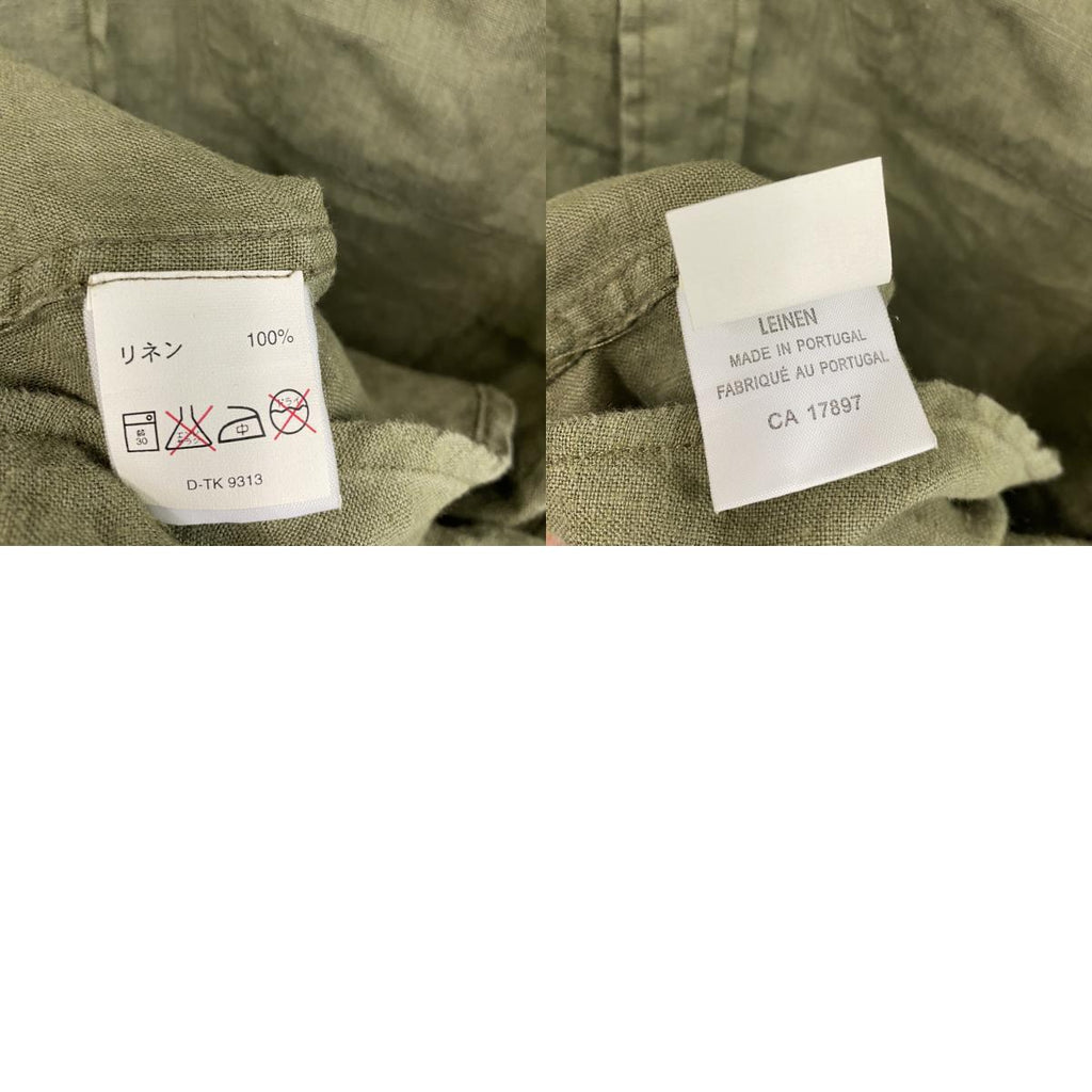 00s　OLD GAP　オールドギャップ　長袖リネンシャツ　ヴィンテージ　カーキ　Sサイズ　古着