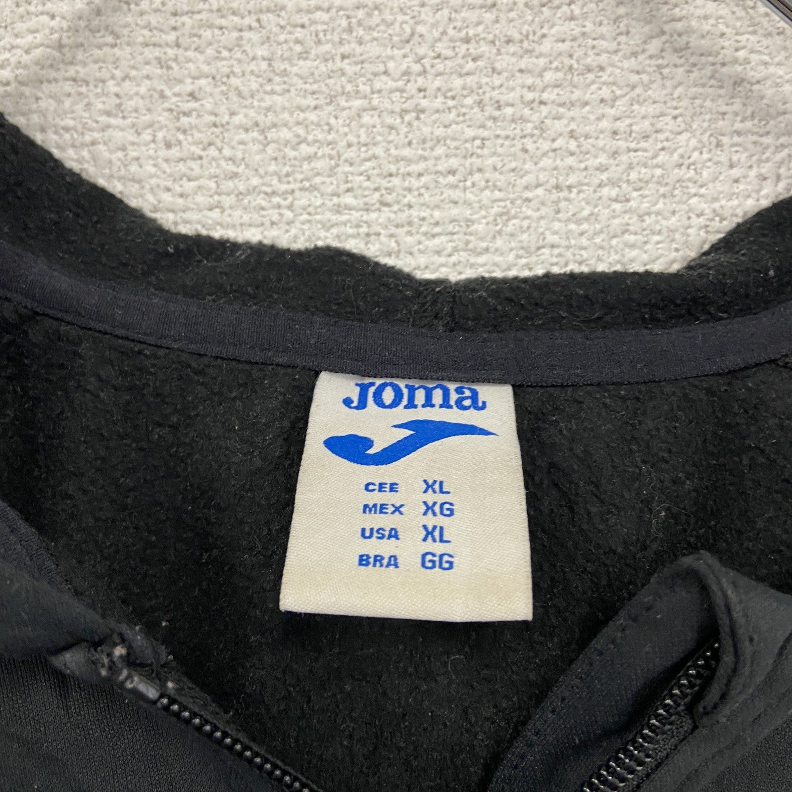 Joma　トラックジャケット/ジャージパーカー　黒　ブラック　XLサイズ　古着