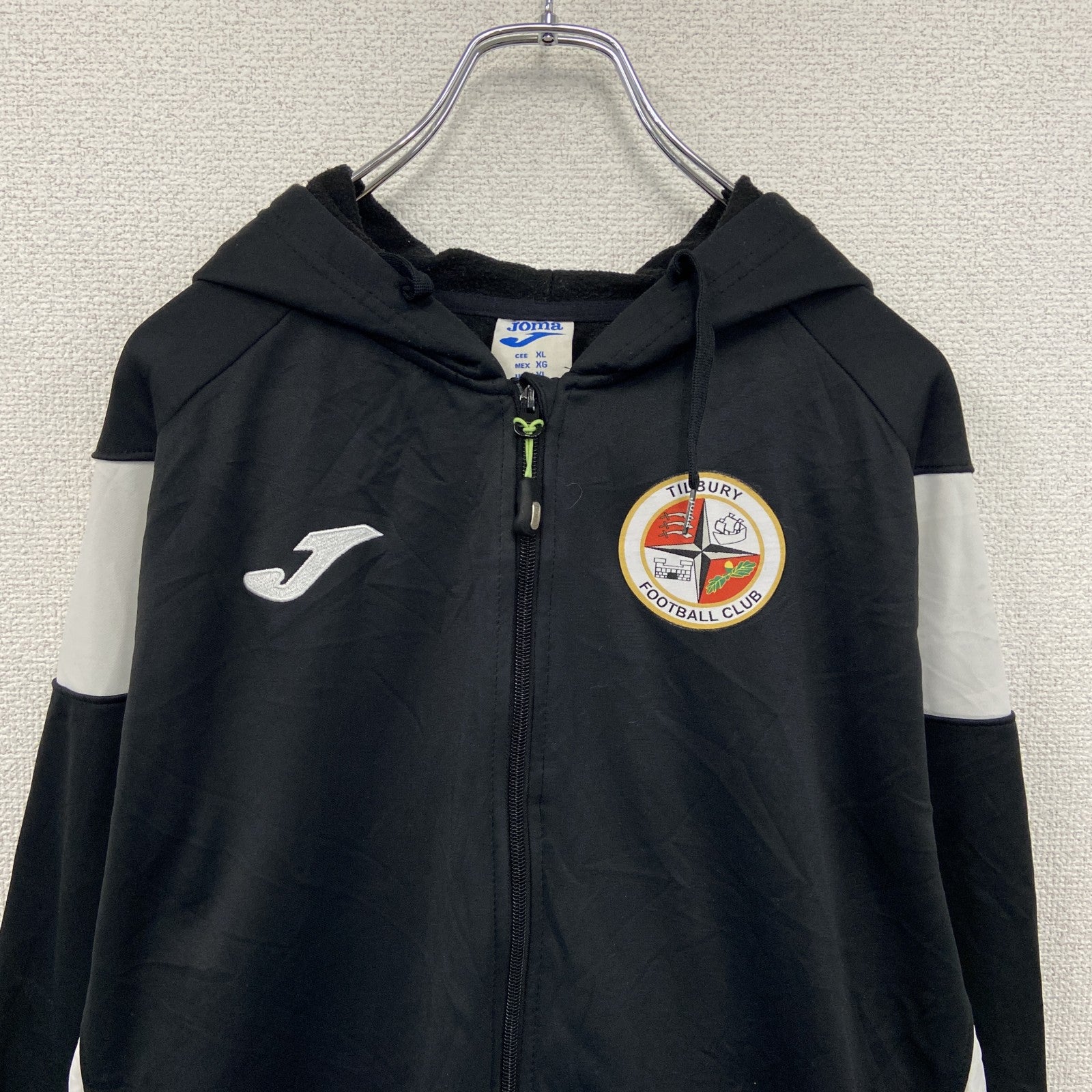 Joma　トラックジャケット/ジャージパーカー　黒　ブラック　XLサイズ　古着