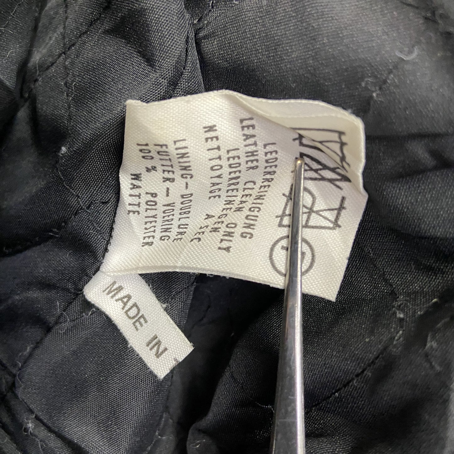 ロンジャン　レザージャケット　ダブルライダースジャケット　ベルト付き　黒　ブラック　40