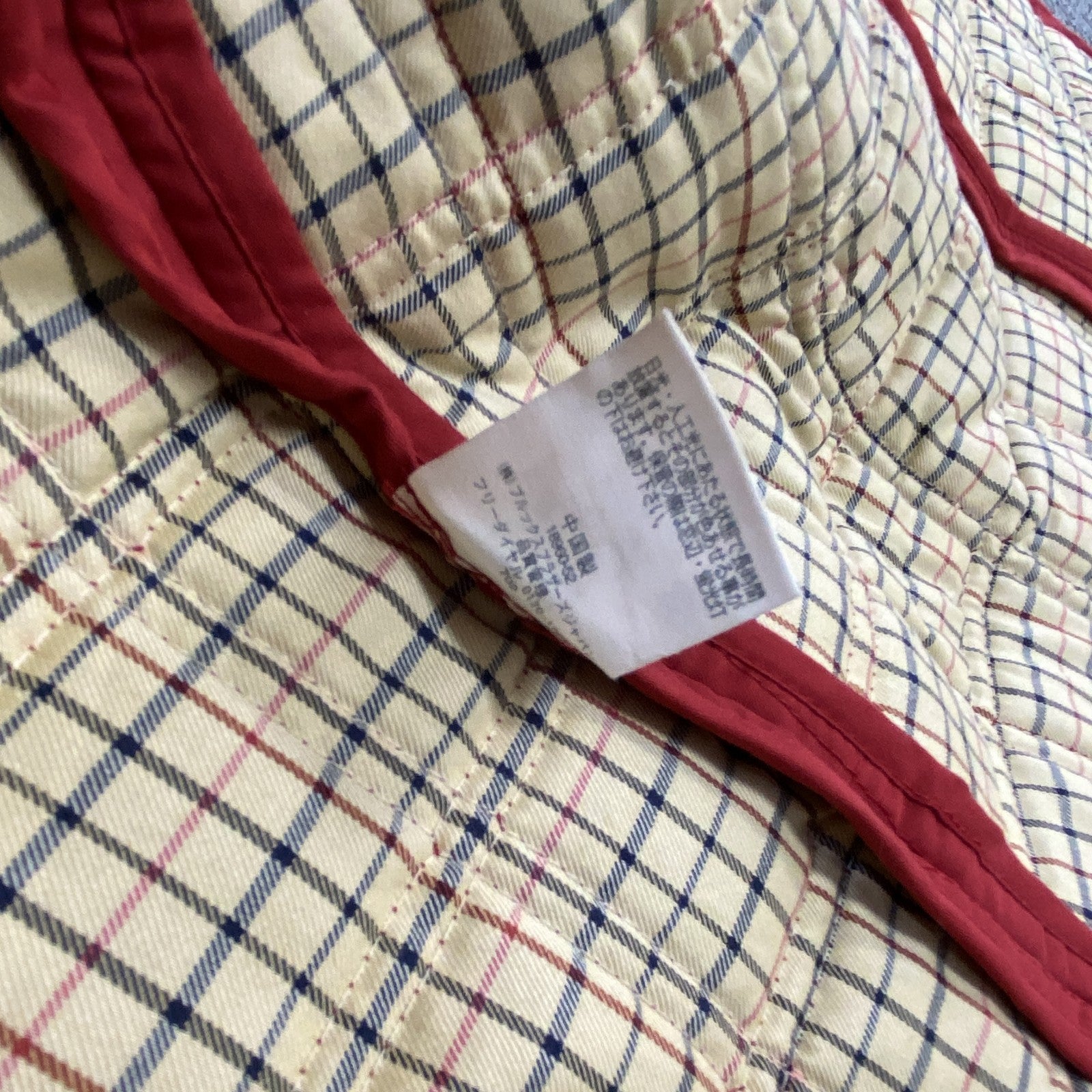 Brooks Brothers　ブルックス ブラザーズ　キルティングジャケット　中綿入り　チェックライナー　レッド　古着