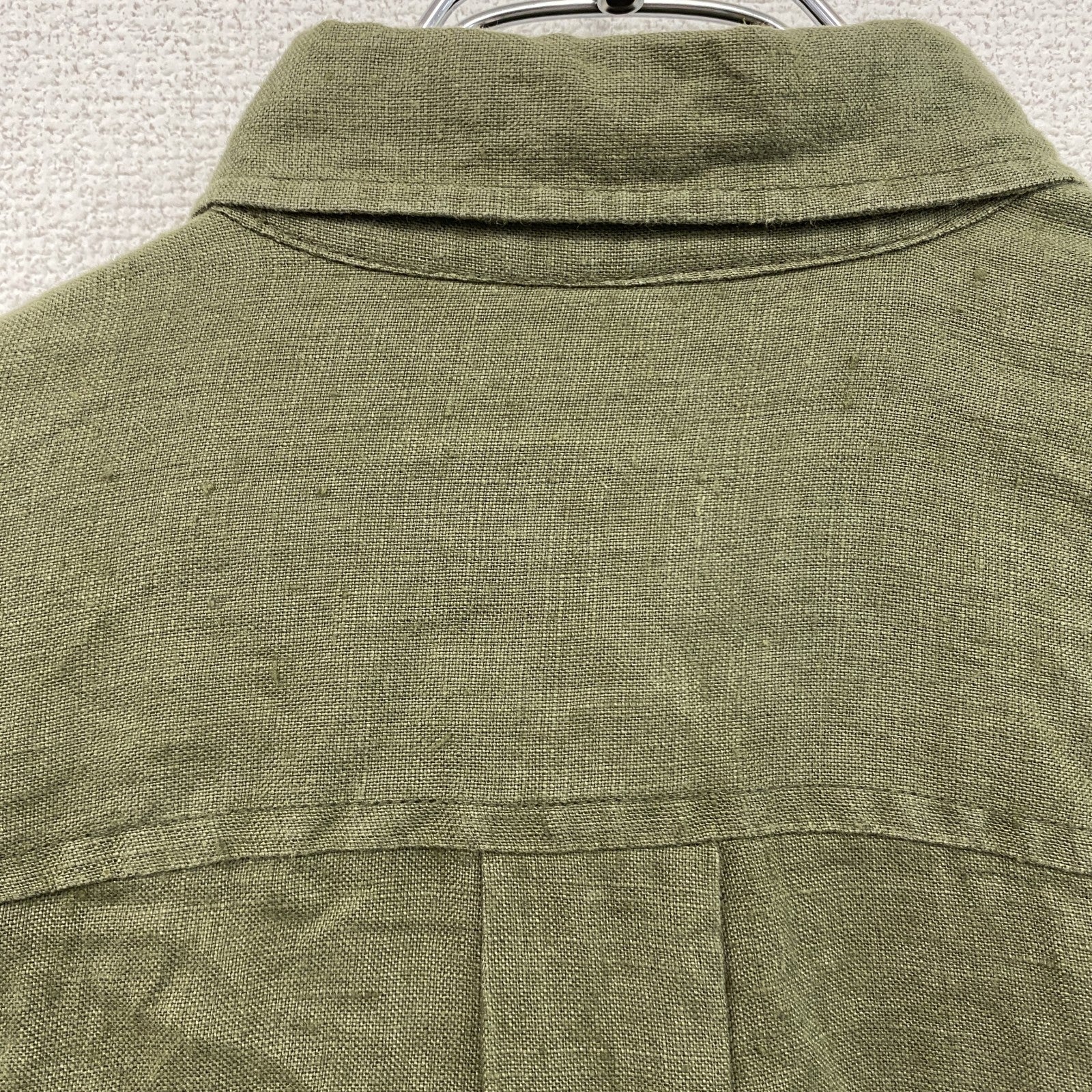 00s　OLD GAP　オールドギャップ　長袖リネンシャツ　ヴィンテージ　カーキ　Sサイズ　古着