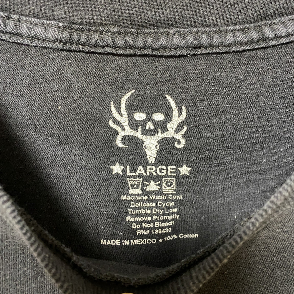 USA国旗　アメリカ　半袖プリントTシャツ　バックプリント　ワンポイント　黒　ブラック　デザイン　クルーネック　古着