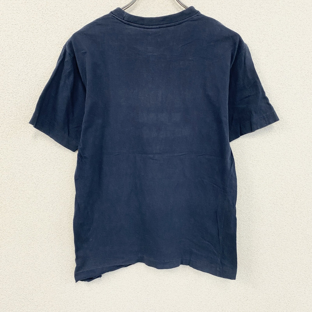 90s～　U.S.NAVY　アメリカ海軍　半袖プリントTシャツ　ヴィンテージ　シングルステッチ　紺　ネイビー　　古着
