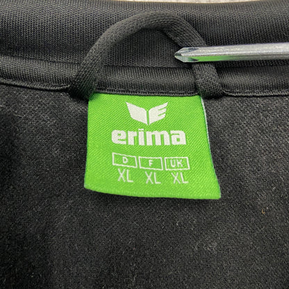erima　トラックジャケット/ジャージパーカー　黒　ブラック　赤　レッド　XLサイズ
