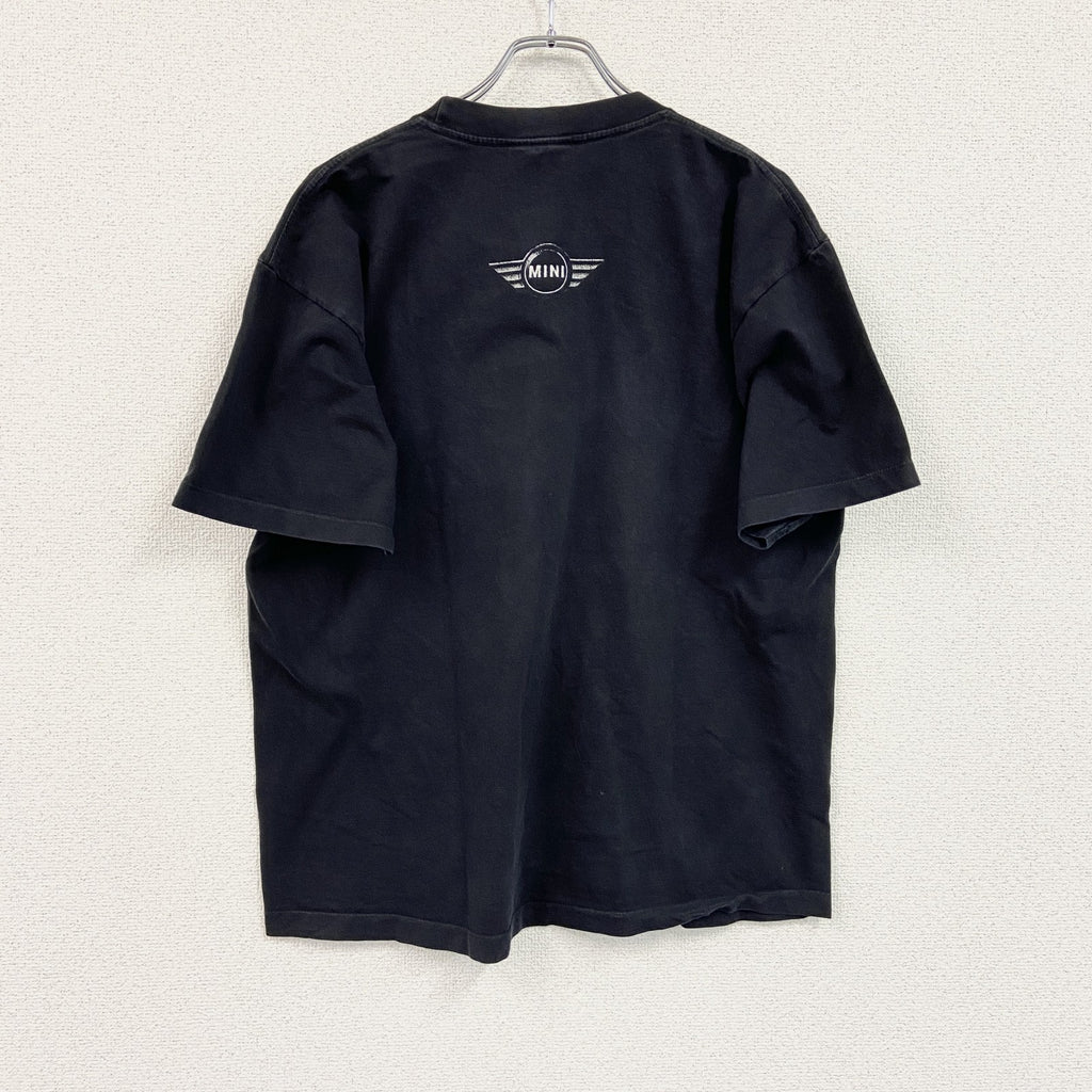 ～00s　SURVIVOHS　BMW MINI　半袖プリントTシャツ　企業ロゴ　ヴィンテージ　黒　ブラック　XLサイズ　古着