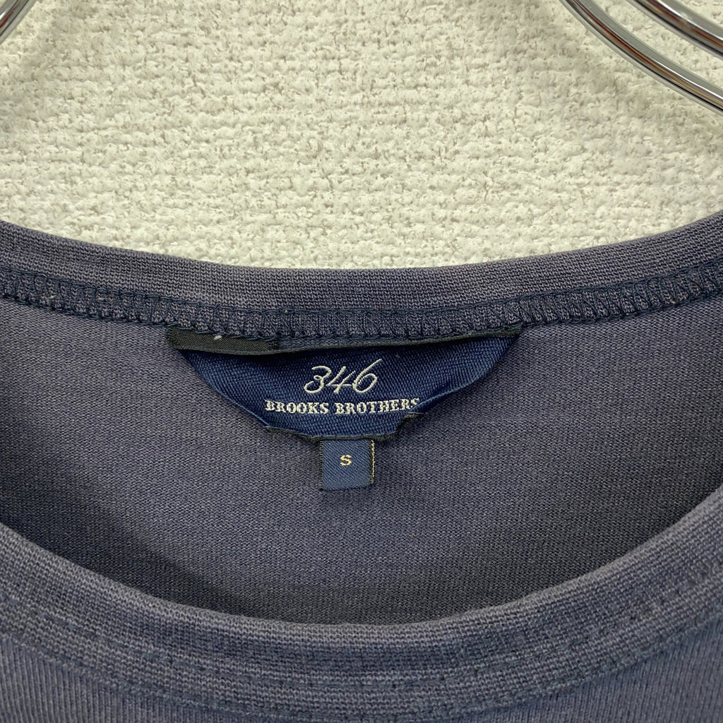 Brooks Brothers 346　ブルックスブラザーズ　半袖プリントTシャツ　紺　ネイビー　Sサイズ　古着
