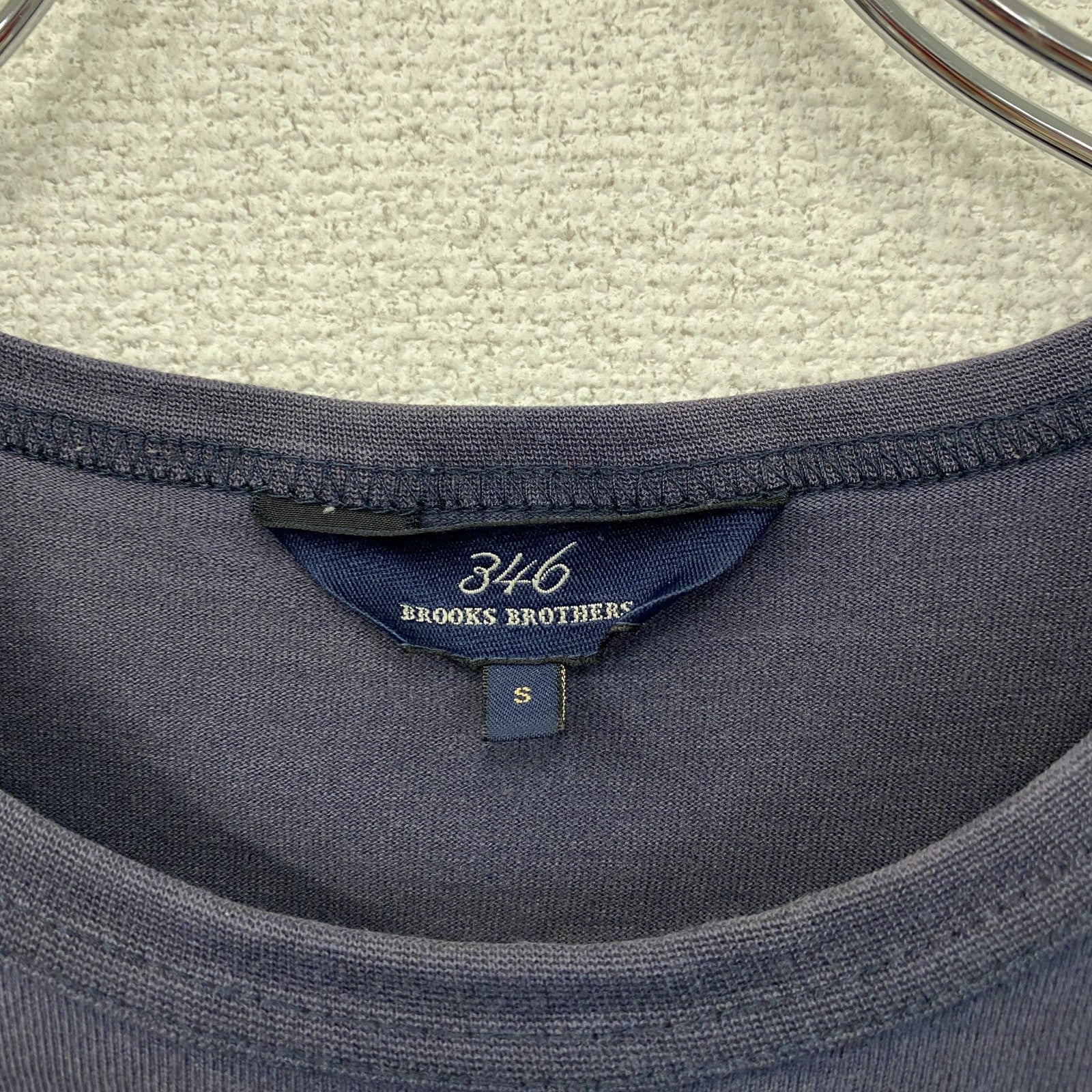 Brooks Brothers 346　ブルックスブラザーズ　半袖プリントTシャツ　紺　ネイビー　Sサイズ　古着