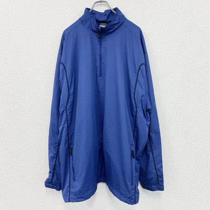 NIKE　ナイキ　プルオーバージャケット　ハーフジップ　スウッシュロゴ　青　3XLサイズ