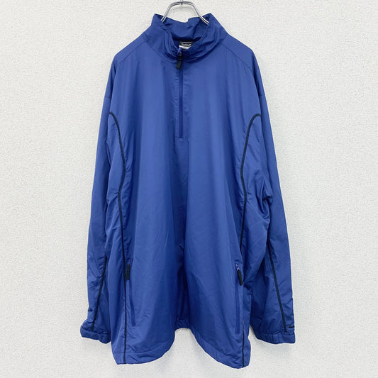 NIKE　ナイキ　プルオーバージャケット　ハーフジップ　スウッシュロゴ　青　3XLサイズ