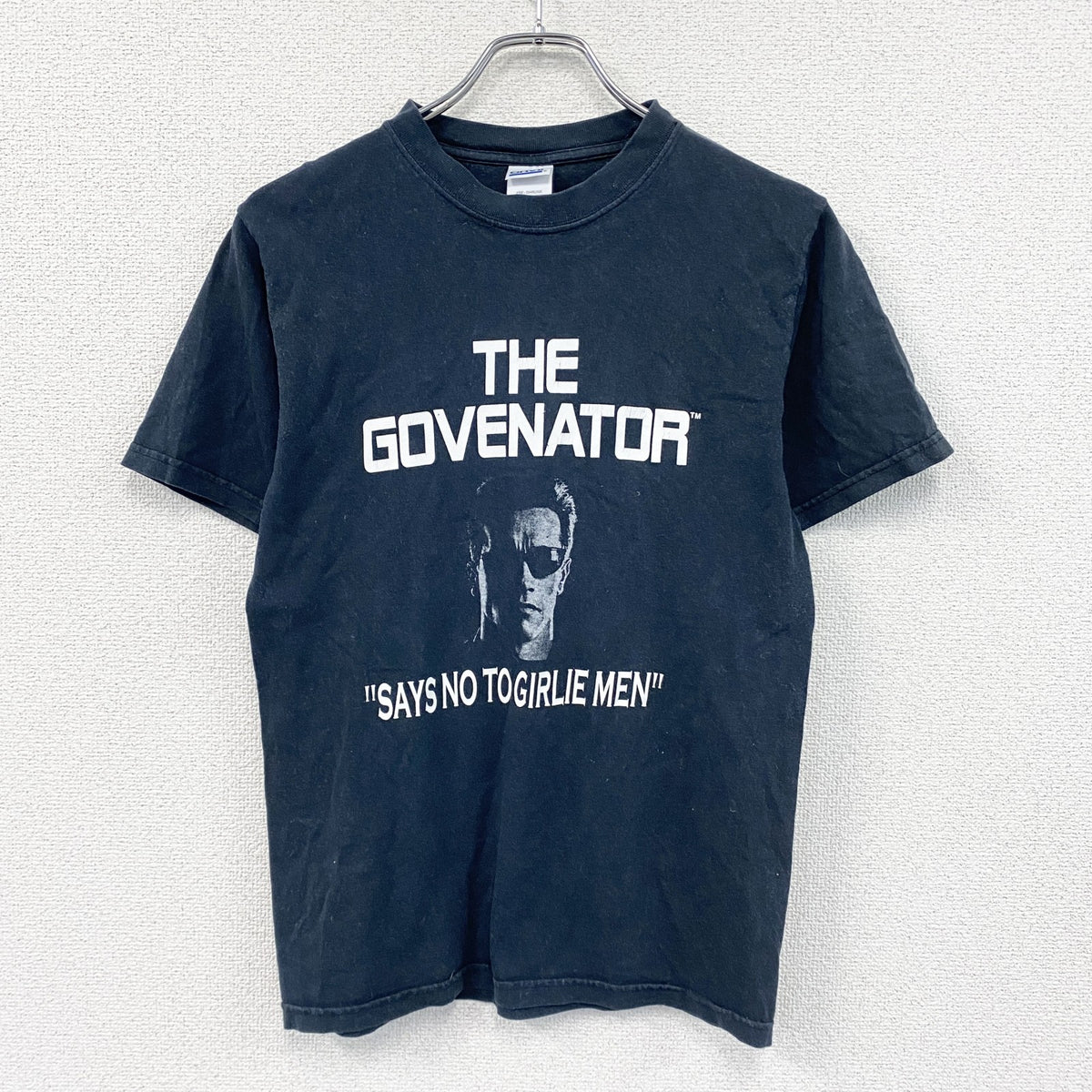 00s　anvil　アンビル　アーノルドシュワルツェネッガー　半袖プリントTシャツ　ムービー　紺　ネイビー　Sサイズ　古着