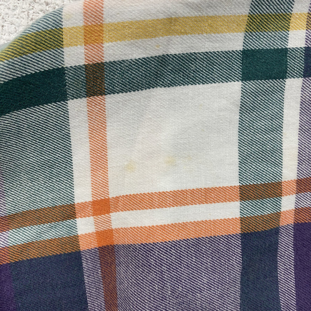90s　Eddie Bauer　エディーバウアー　半袖ボタンダウンシャツ　チェック柄　マルチカラー　Sサイズ　　ヴィンテージ　古着