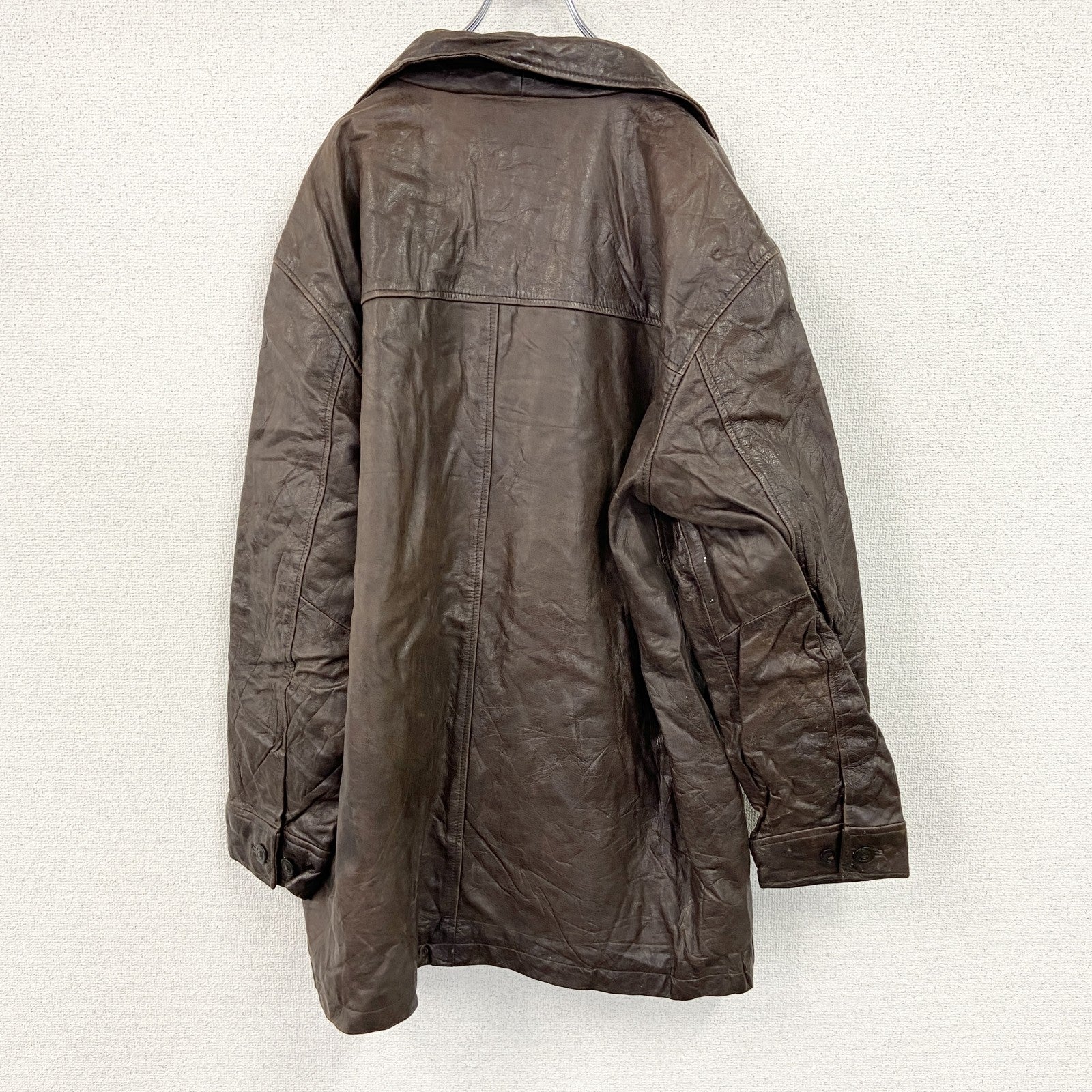 00s OLD GAP オールドギャップ レザーカーコート ヴィンテージ 焦げ茶