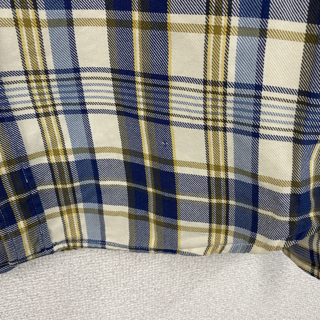 Marmot　マーモット　長袖シャツ　ネルシャツ　チェック柄　ブルー　イエロー　ホワイト　Mサイズ　古着