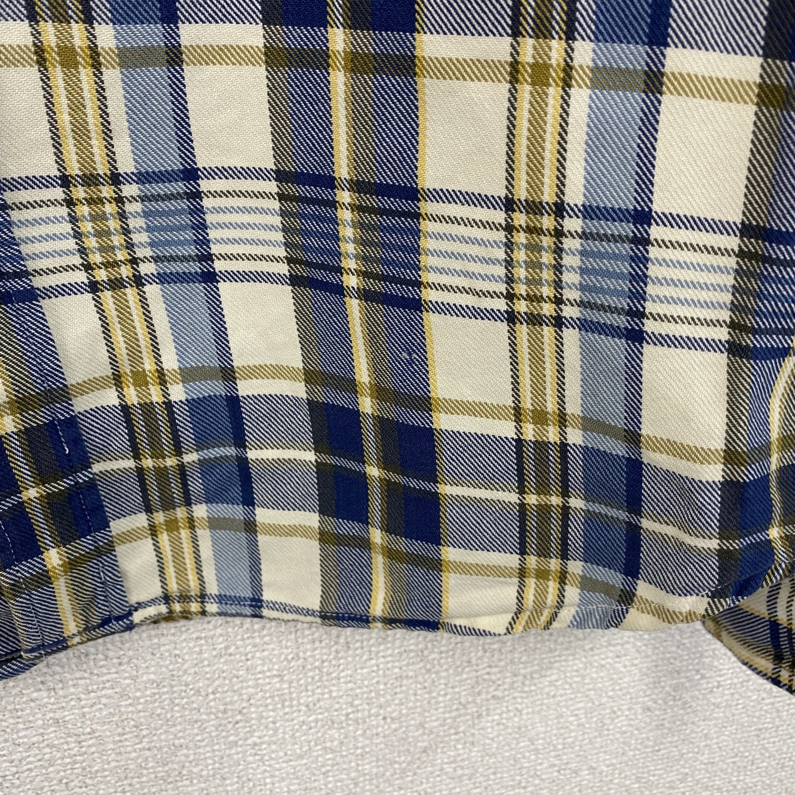 Marmot　マーモット　長袖シャツ　ネルシャツ　チェック柄　ブルー　イエロー　ホワイト　Mサイズ　古着