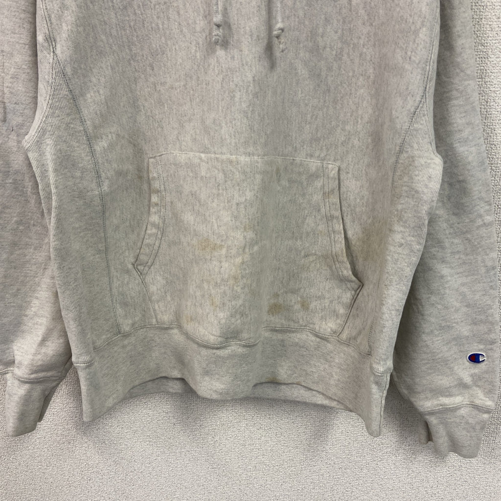 Champion　チャンピオン　リバースウィーブ　スウェットパーカー/フーディー　目無し　灰色　霜降りグレー　Mサイズ　古着