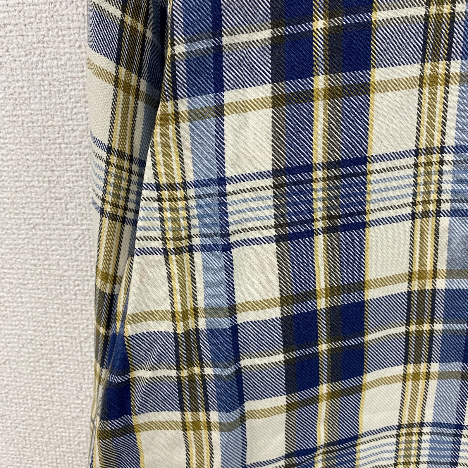 Marmot　マーモット　長袖シャツ　ネルシャツ　チェック柄　ブルー　イエロー　ホワイト　Mサイズ　古着