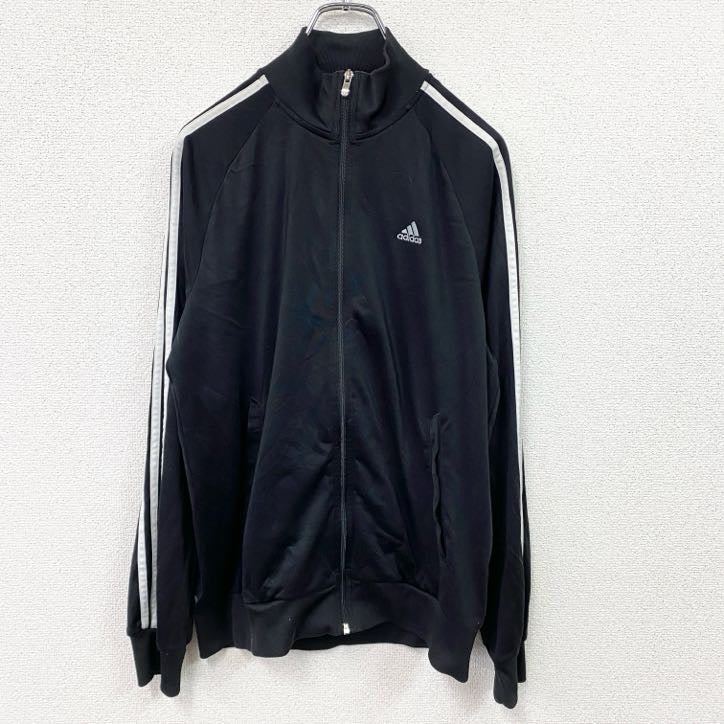 adidas　アディダス　トラックジャケット/ジャージ　黒　ブラック　Mサイズ　古着