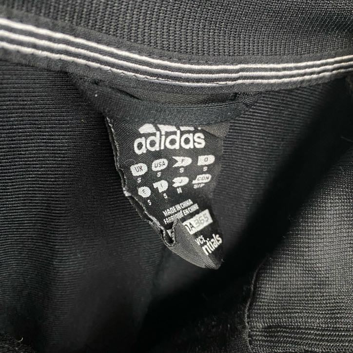 adidas　アディダス　トラックジャケット/ジャージ　黒　ブラック　Mサイズ　古着