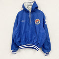 ～90s　Holloway　ホロウェイ　アノラックパーカー　ホワイトタイガー　アーチプリント　ヴィンテージ　青　ブルー　Lサイズ　古着