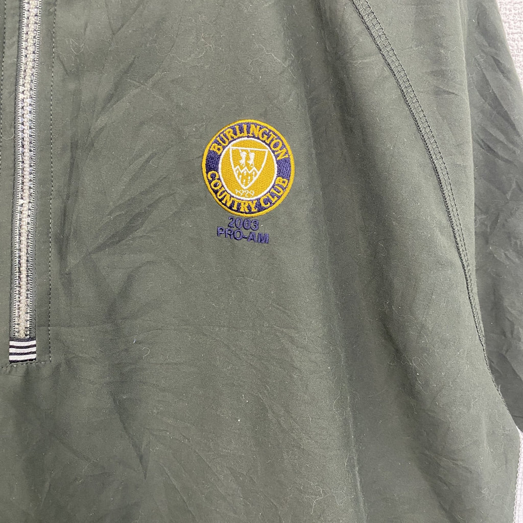 adidas　アディダス　ハーフジップブルゾン/スイングトップ　ハーフジップ　緑　グリーン　XLサイズ　古着