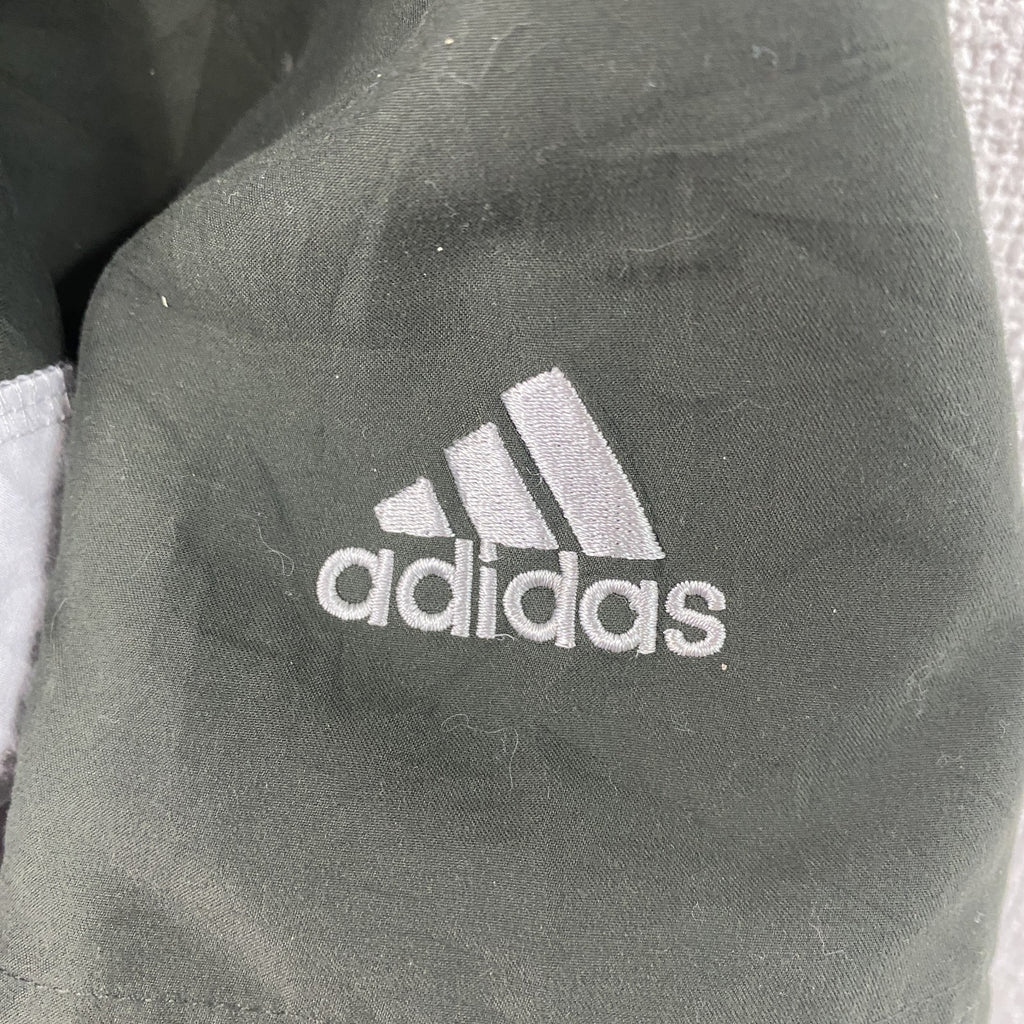 adidas　アディダス　ハーフジップブルゾン/スイングトップ　ハーフジップ　緑　グリーン　XLサイズ　古着