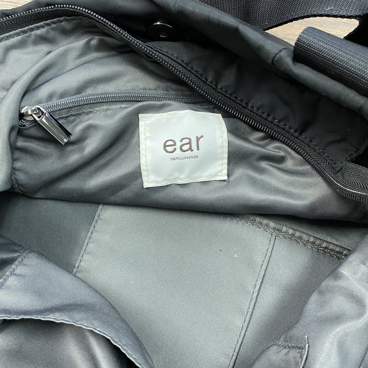 ear PAPILLONNER　イアパピヨネ　樹脂パーツトートバッグ　黒　ブラック　古着