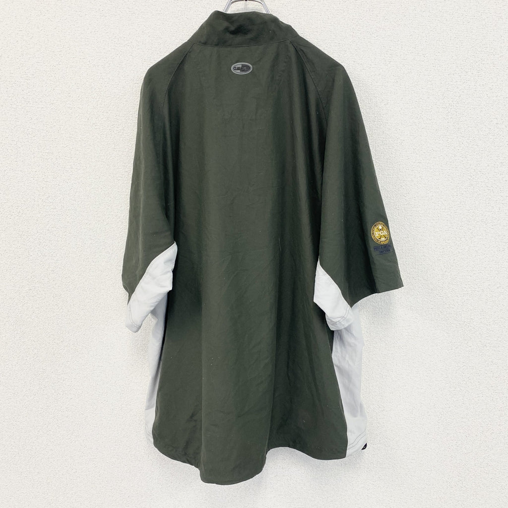 adidas　アディダス　ハーフジップブルゾン/スイングトップ　ハーフジップ　緑　グリーン　XLサイズ　古着